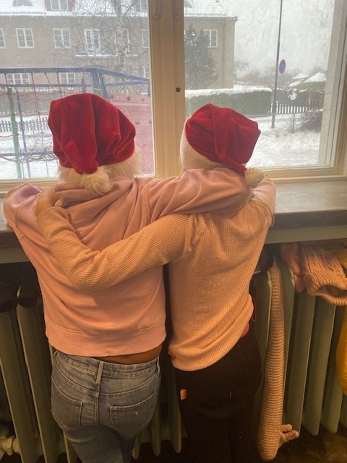 Nisser som ser ut vinduet